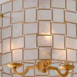 Captiva Shaken Shell Semi-Flush Ceiling Light