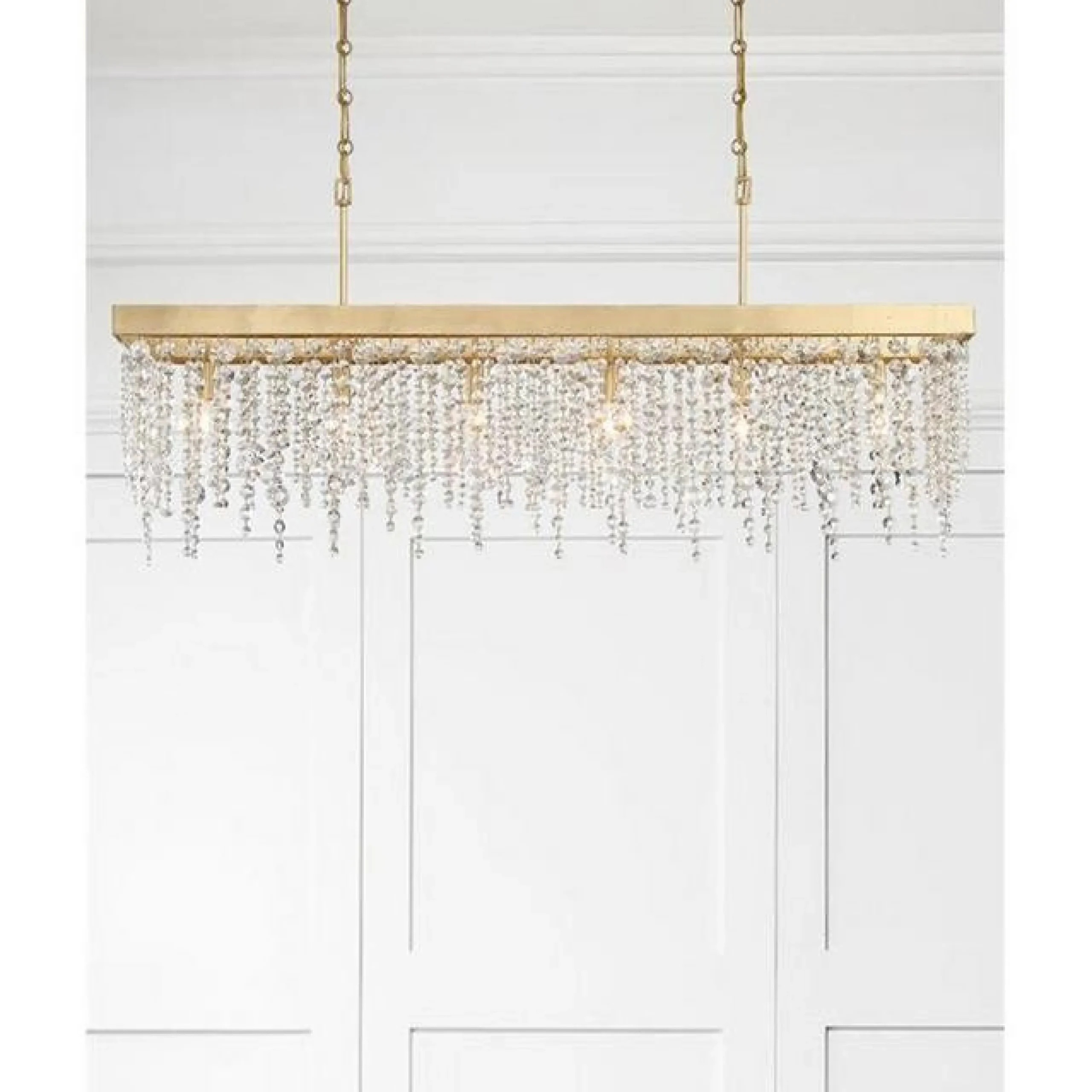 Cascading Crystals Island Chandelier - Rectangular