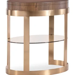 Cecily Side Table - Glass and Metal