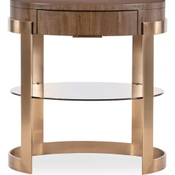 Cecily Side Table - Glass and Metal