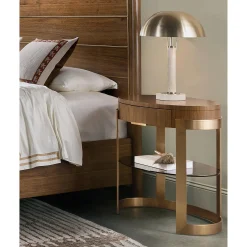 Cecily Side Table - Glass and Metal