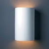 Ceramic Cylinder Outdoor Sconce - Large - Bisque