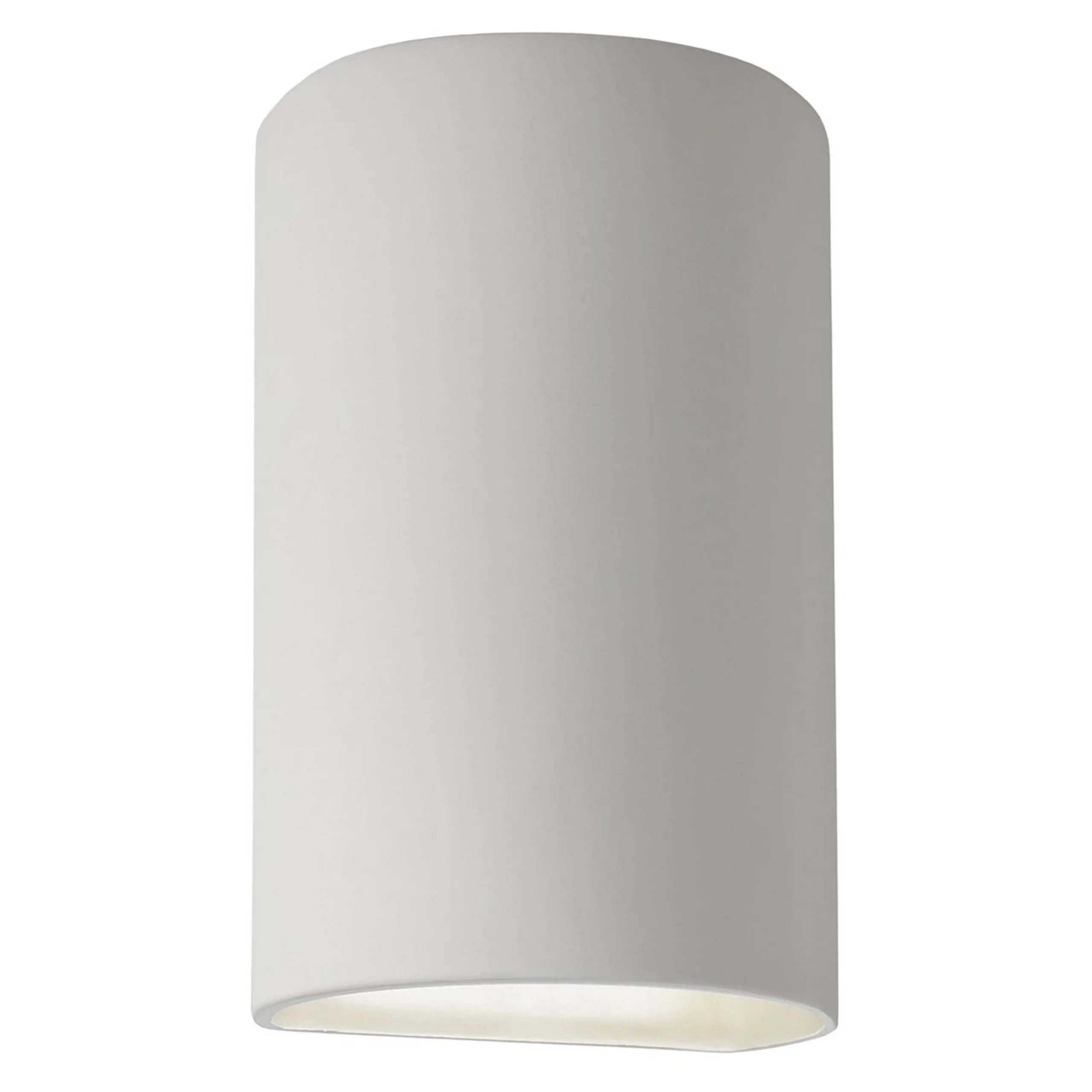 Ceramic Cylinder Outdoor Sconce - Large - Bisque