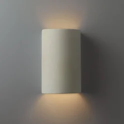 Ceramic Cylinder Outdoor Sconce - Small - Crackle