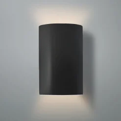 Ceramic Cylinder Outdoor Sconce - Large - Matte