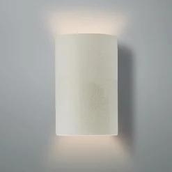 Ceramic Cylinder Outdoor Sconce - Large - Crackle