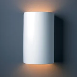 Ceramic Cylinder Sconce - Large - Bisque