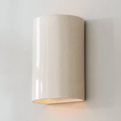 Ceramic Cylinder Sconce - Small - Crackle