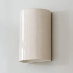 Ceramic Cylinder Sconce - Small - Crackle