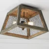 Chicken Wire Square Shade Ceiling Light
