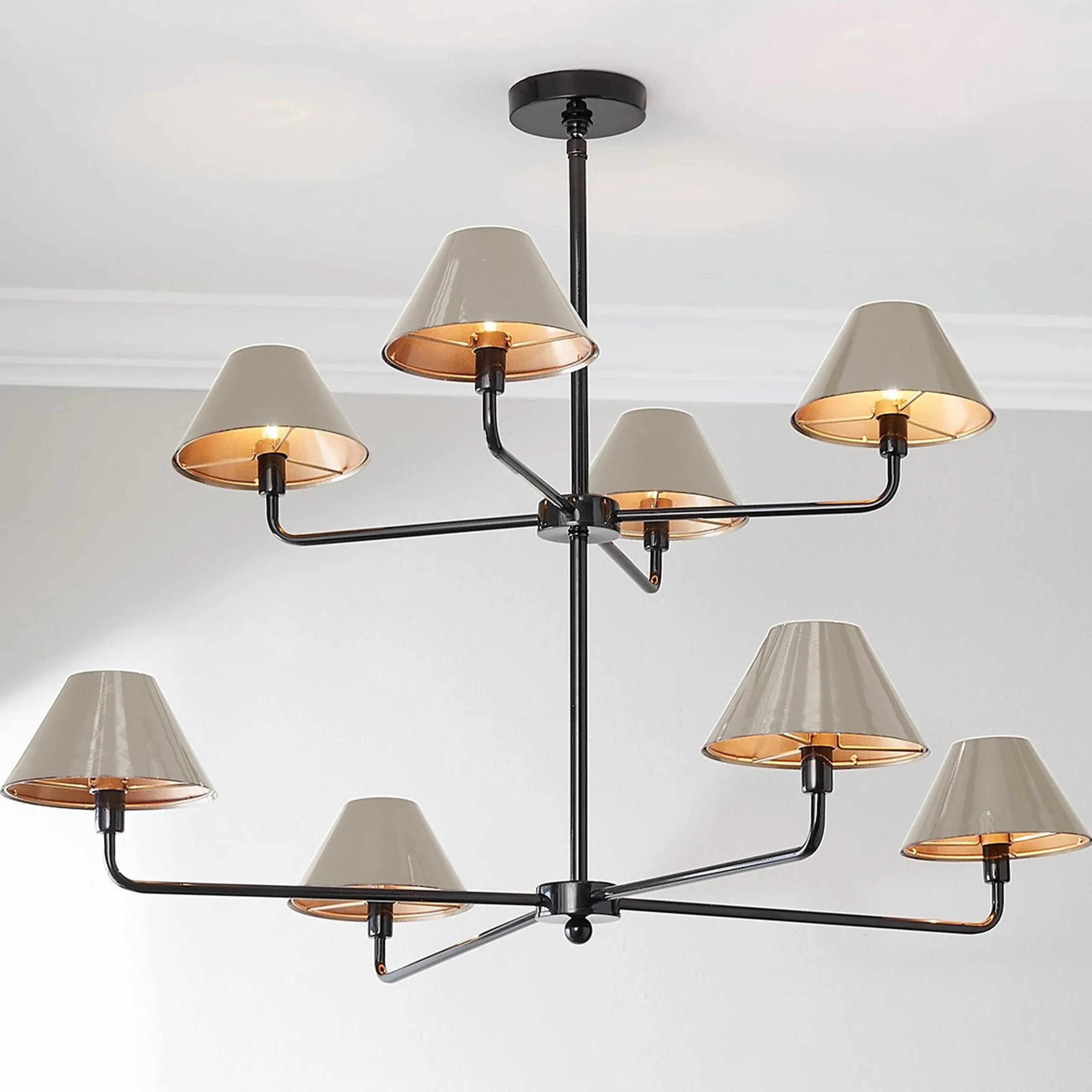 Chris Loves Julia Edie Two-Tier Chandelier - 8 Light