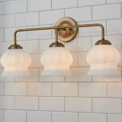 Chris Loves Julia Marlo Vanity Light - 3 Light - Milk Glass