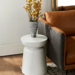 Cinched Terrazzo End Table