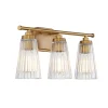 Cinematheque Ribbed Glass Vanity Light - 3 Light