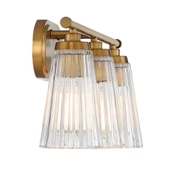 Cinematheque Ribbed Glass Vanity Light - 3 Light