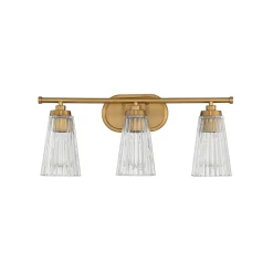 Cinematheque Ribbed Glass Vanity Light - 3 Light
