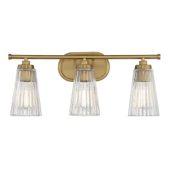 Cinematheque Ribbed Glass Vanity Light - 3 Light
