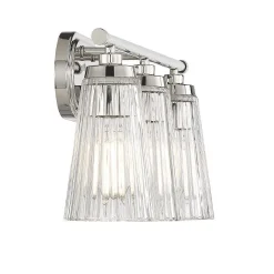Cinematheque Ribbed Glass Vanity Light - 3 Light