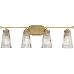Cinematheque Ribbed Glass Vanity Light - 4 Light