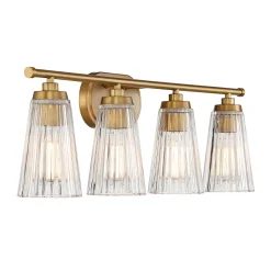 Cinematheque Ribbed Glass Vanity Light - 4 Light