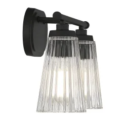 Cinematheque Ribbed Glass Vanity Light - 2 Light