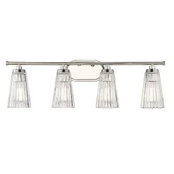 Cinematheque Ribbed Glass Vanity Light - 4 Light