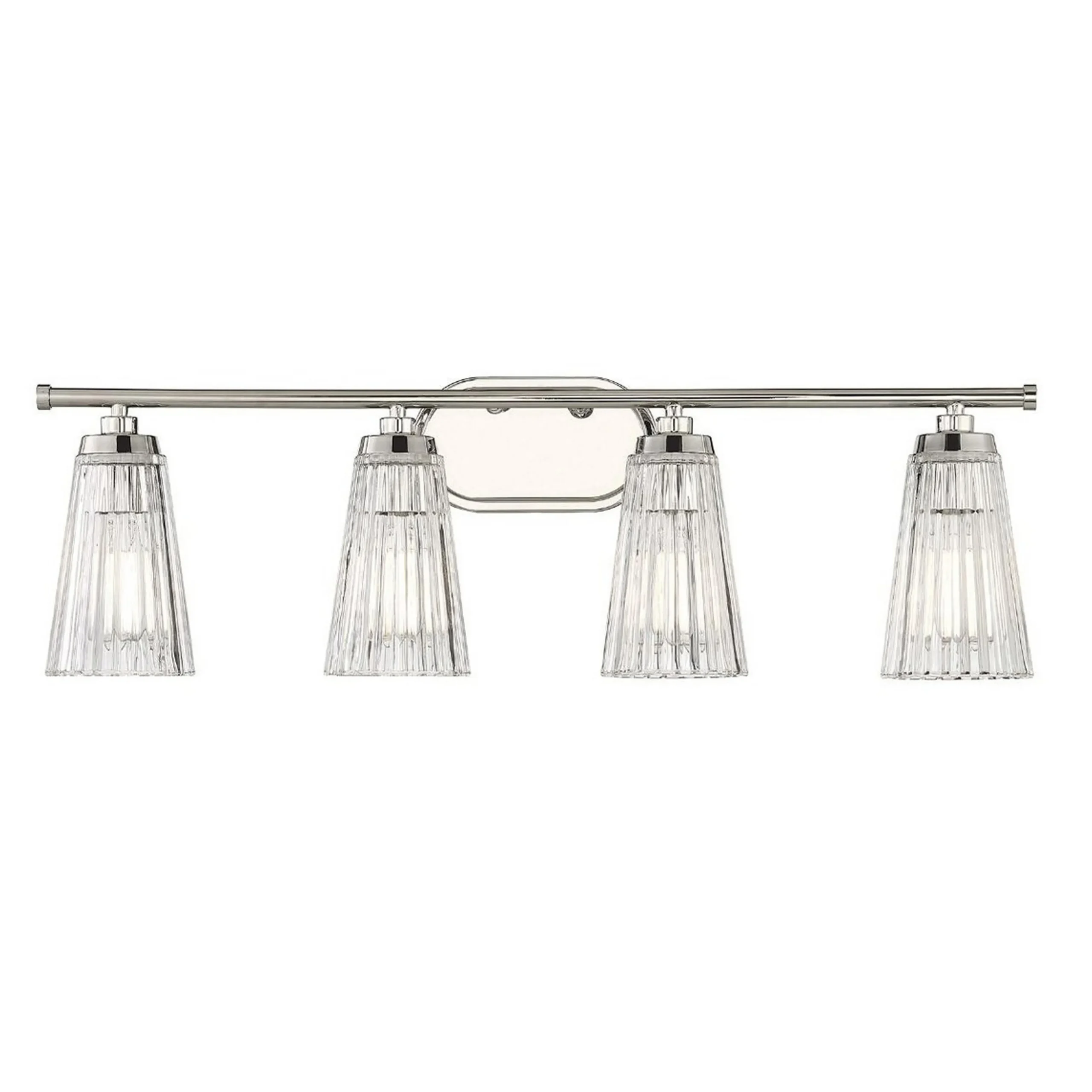 Cinematheque Ribbed Glass Vanity Light - 4 Light