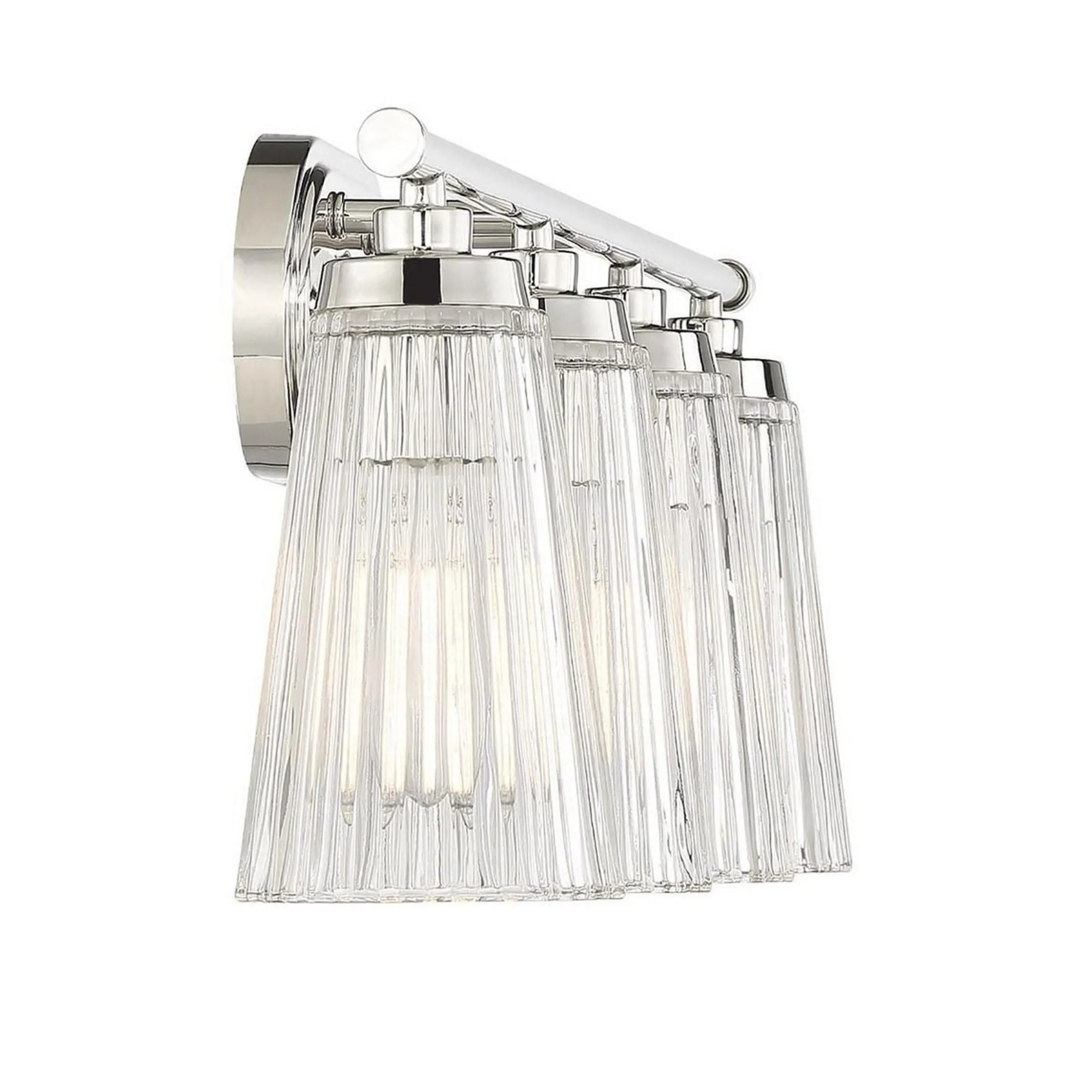 Cinematheque Ribbed Glass Vanity Light - 4 Light