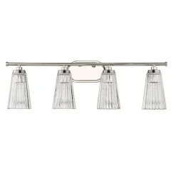 Cinematheque Ribbed Glass Vanity Light - 4 Light