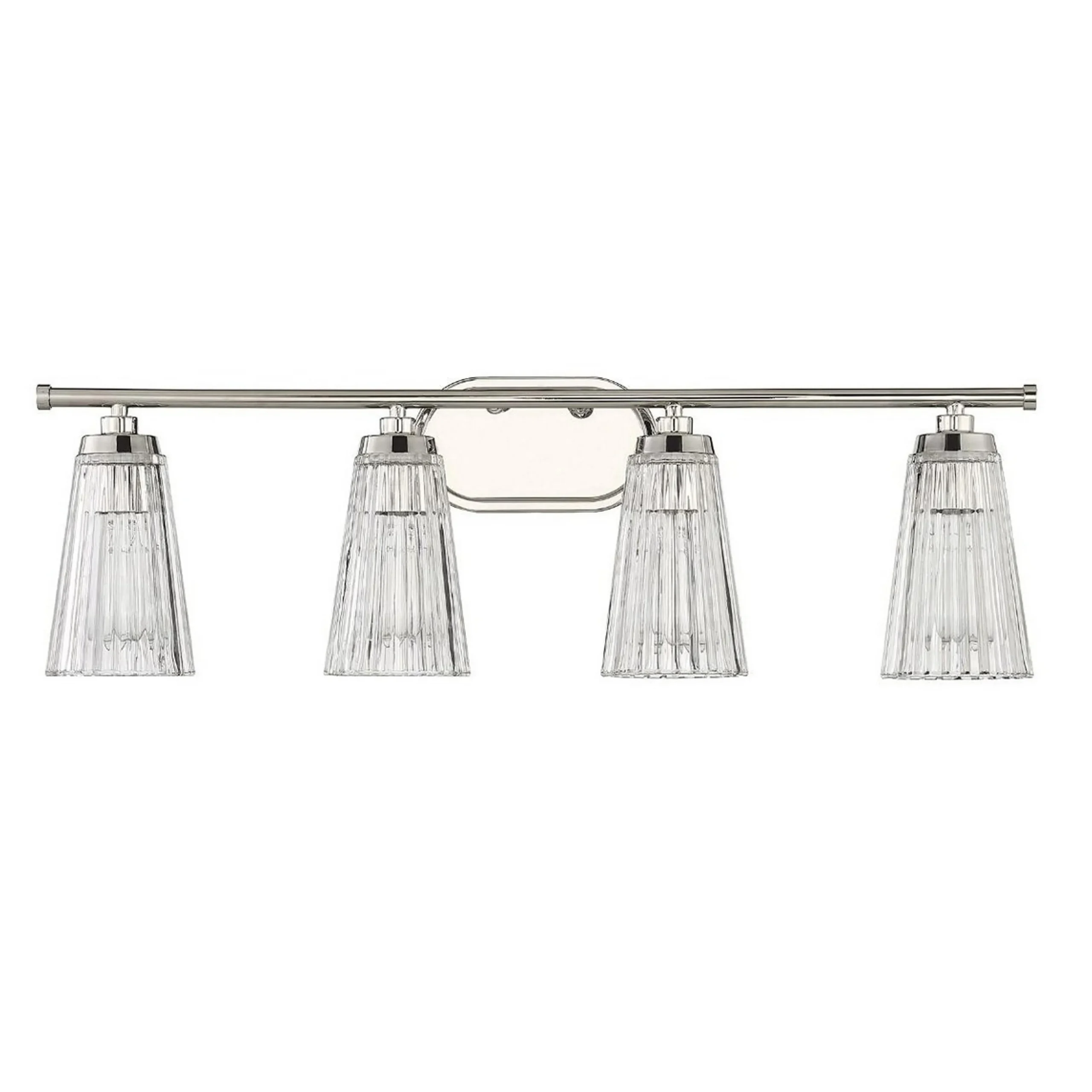 Cinematheque Ribbed Glass Vanity Light - 4 Light