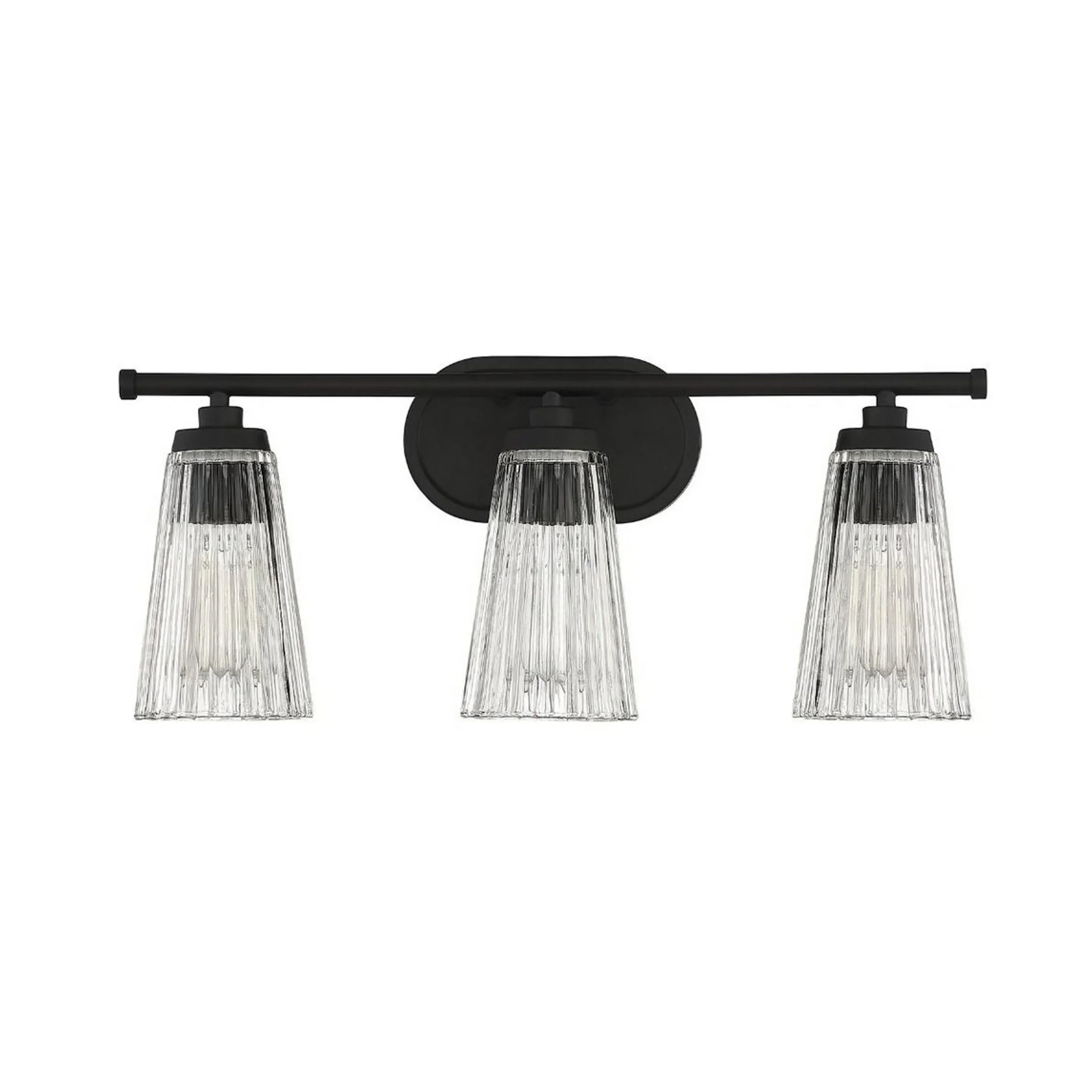 Cinematheque Ribbed Glass Vanity Light - 3 Light