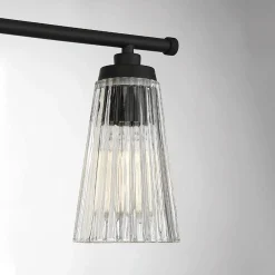 Cinematheque Ribbed Glass Vanity Light - 3 Light