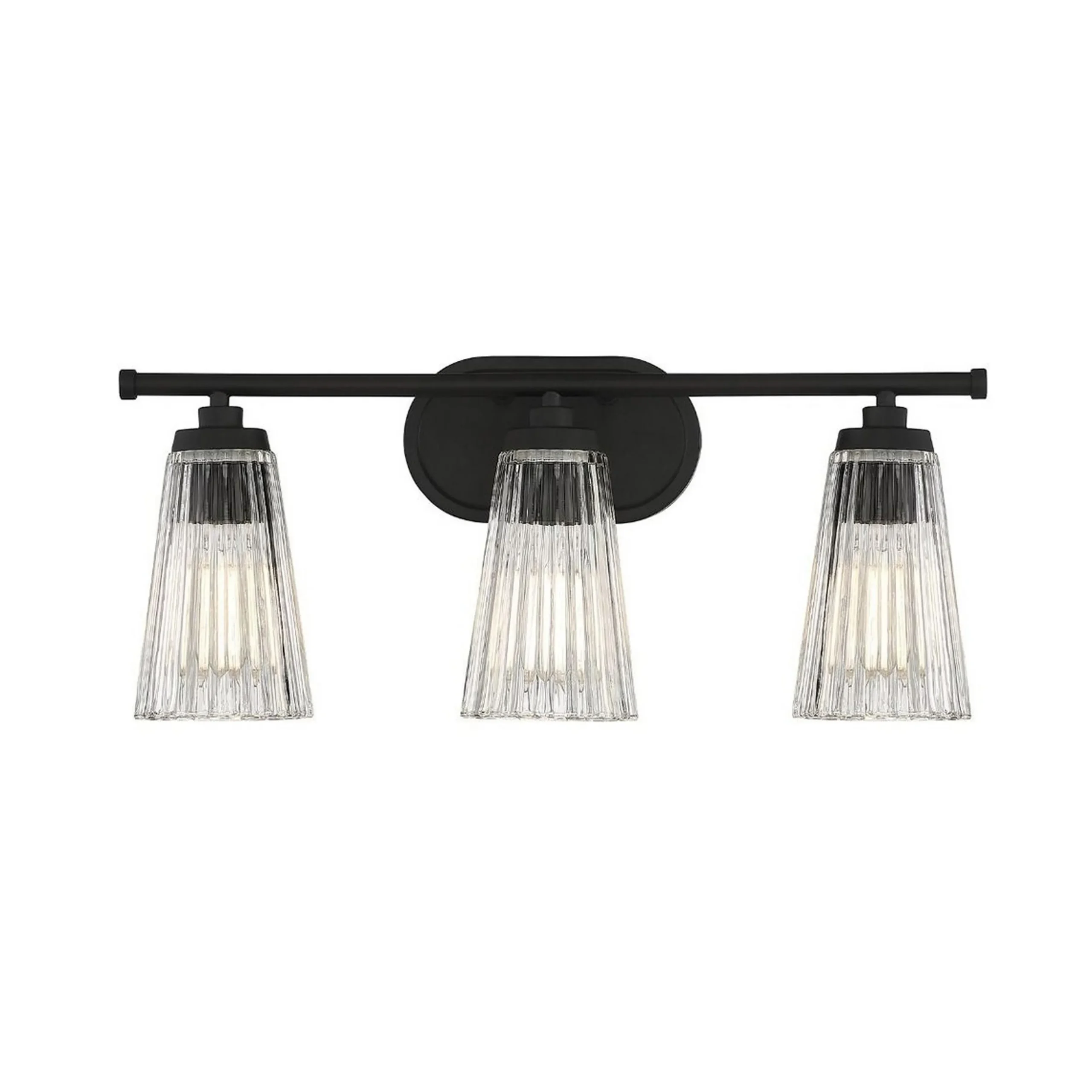 Cinematheque Ribbed Glass Vanity Light - 3 Light