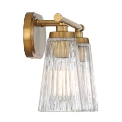 Cinematheque Ribbed Glass Vanity Light - 2 Light