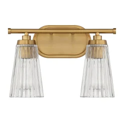 Cinematheque Ribbed Glass Vanity Light - 2 Light