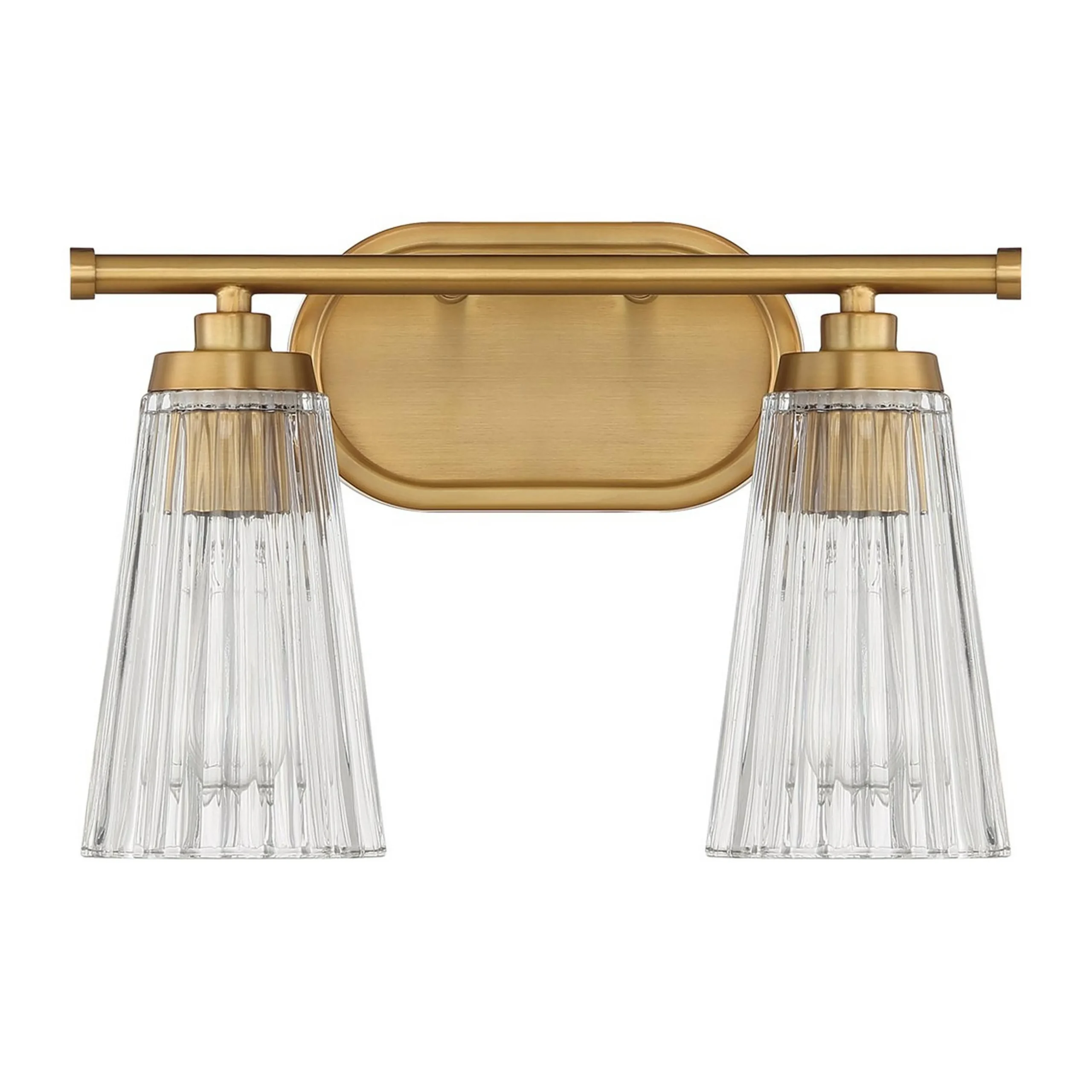 Cinematheque Ribbed Glass Vanity Light - 2 Light
