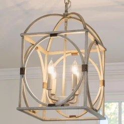 Circle Lattice Hanging Lantern - 4 Light