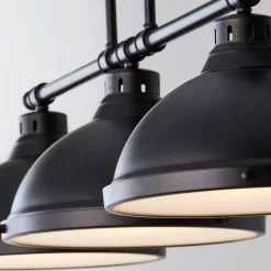 Classic Dome Metal Island Chandelier - 3 Light
