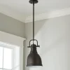 Classic Dome Shade Pendant Light with Rod - Small
