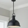 Classic Dome Shade Pendant Light with Rod - Large