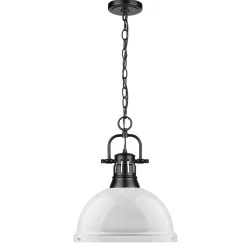 Classic Dome Shade Pendant Light with Chain - Large