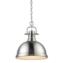 Classic Dome Shade Pendant Light with Chain - Large