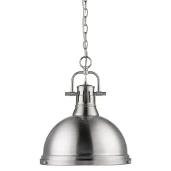 Classic Dome Shade Pendant Light with Chain - Large