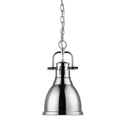 Classic Dome Shade Pendant Light with Chain - Small
