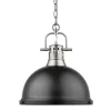 Classic Dome Shade Pendant Light with Chain - Large