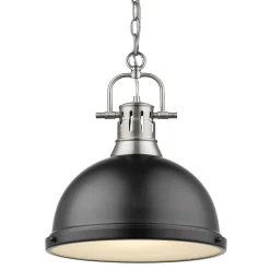 Classic Dome Shade Pendant Light with Chain - Large