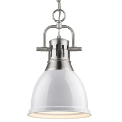 Classic Dome Shade Pendant Light with Chain - Small