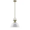 Classic Dome Shade Pendant Light with Rod - Large
