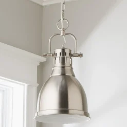 Classic Dome Shade Pendant Light with Chain - Small