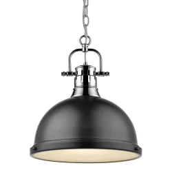 Classic Dome Shade Pendant Light with Chain - Large